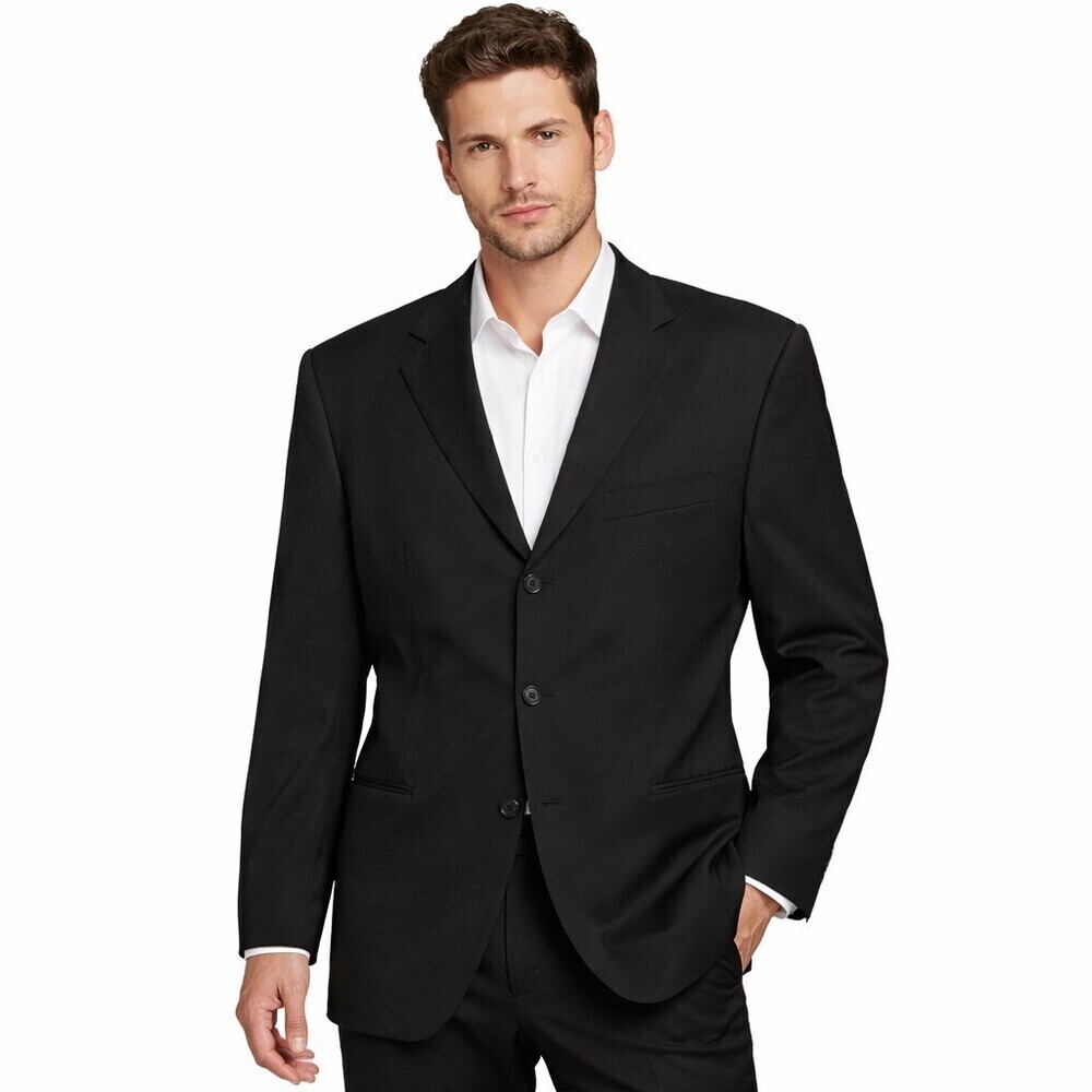 Ermenegildo Zegna Soft Black 100% Wool Sport Coat Jacket 56R IT / 46R US